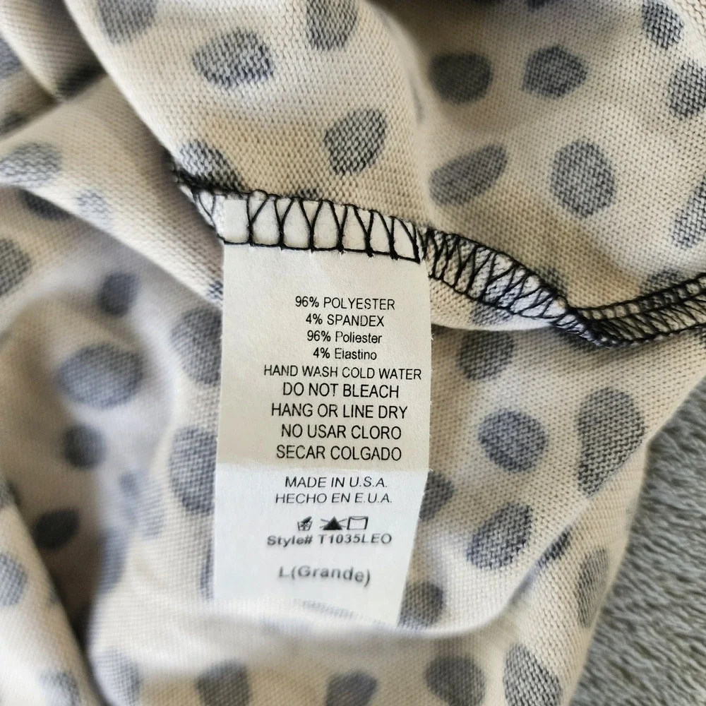 Cream And Sugar Women's Dress With Pockets‎ Leopard Print Size Large
